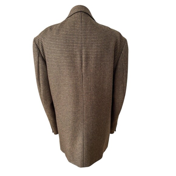 Oscar De La Renta 100%‎ Wool Tweed Blazer Jacket Brown Houndstooth Check 42R - Picture 3 of 8